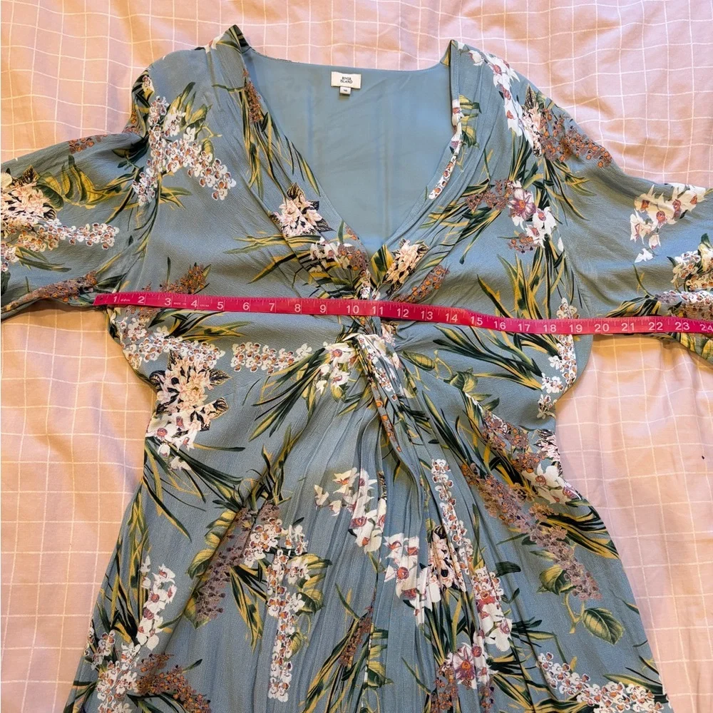 River Island Floral Kimono Dress in Blue - Picture 6 of 9